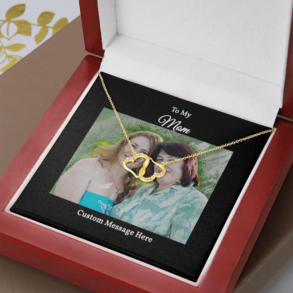 Everlasting Love Necklace with a Personalized Portrait for Mom
