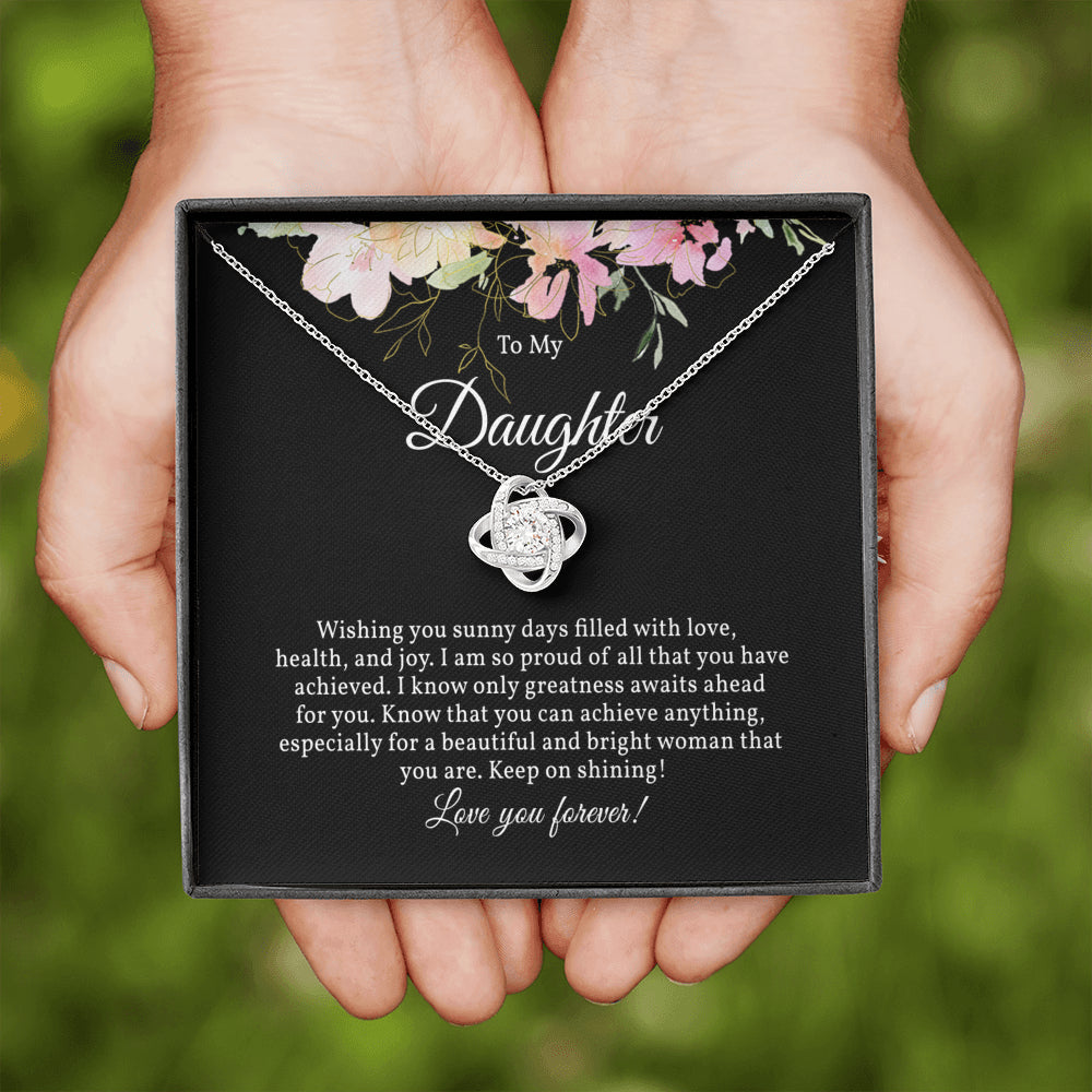 Elegant Love Knot Necklace for Daughter's Birthday / Holiday Gift