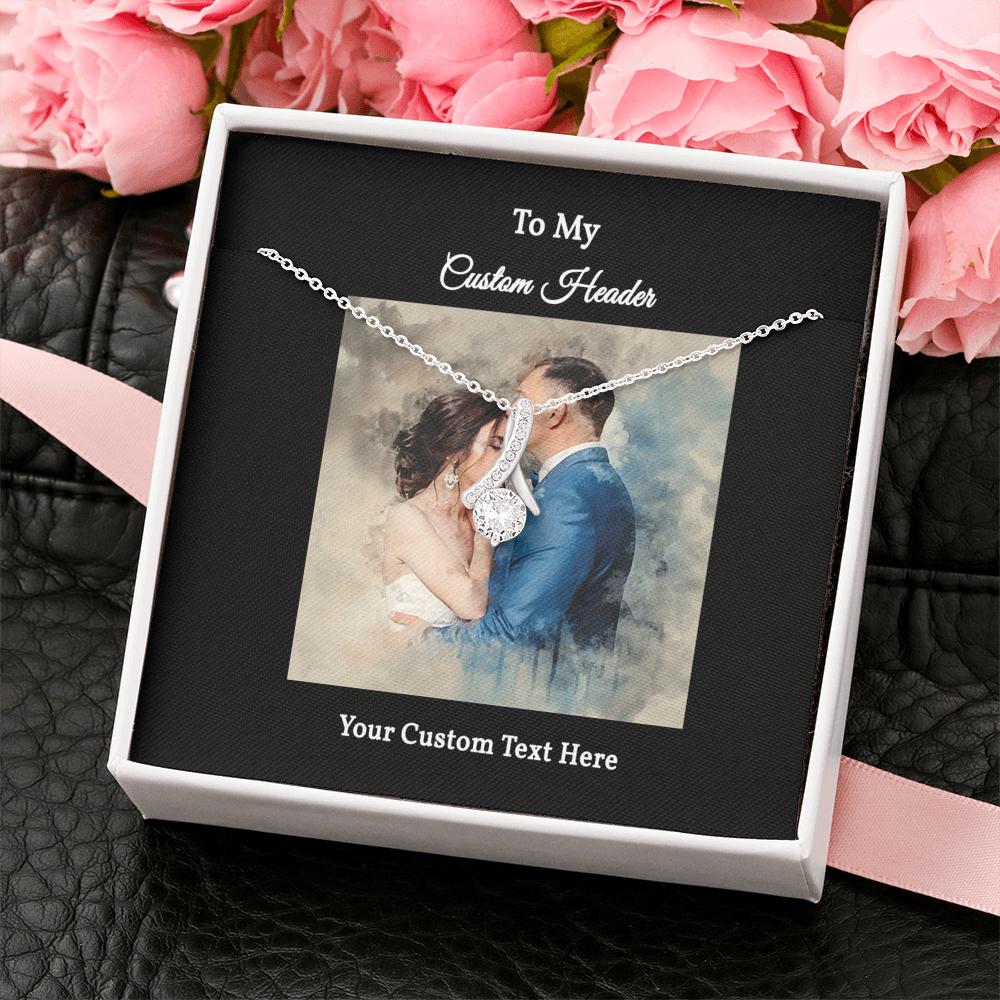 Stunning Ribbon Necklace with a Personalized Portrait