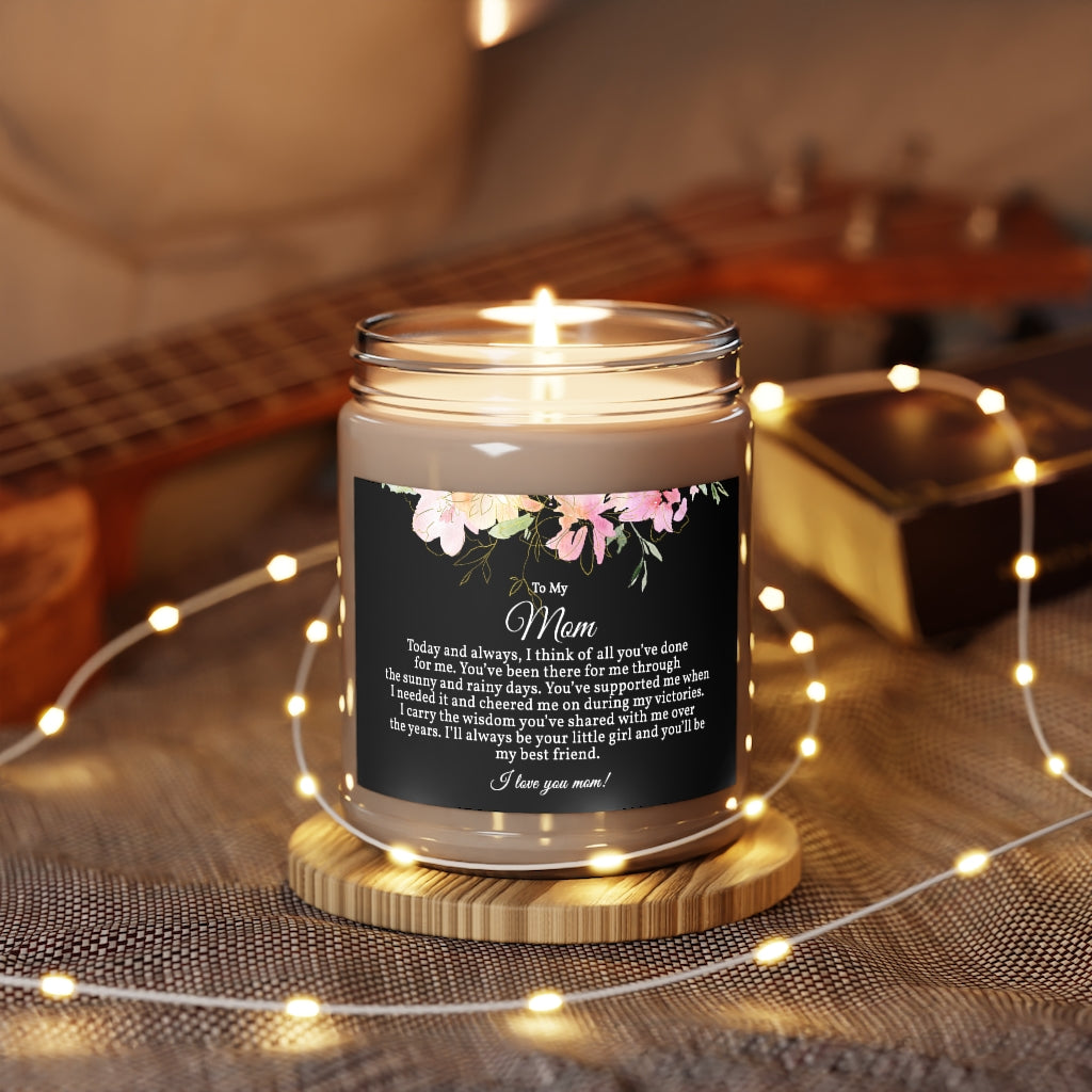 To Mom Message on Candle Jar with Aromatherapy Candle, 9oz