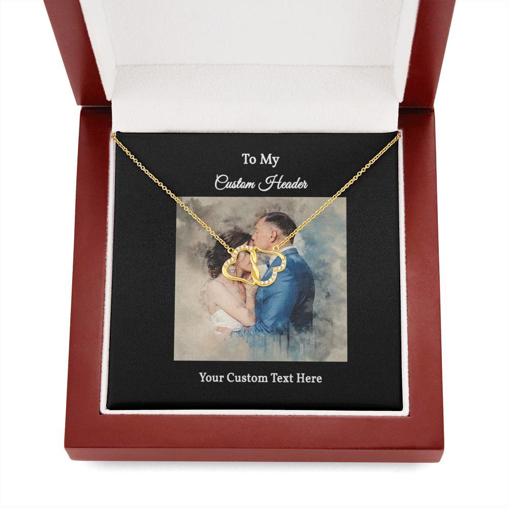 Everlasting Love Necklace with a Personalized Portrait