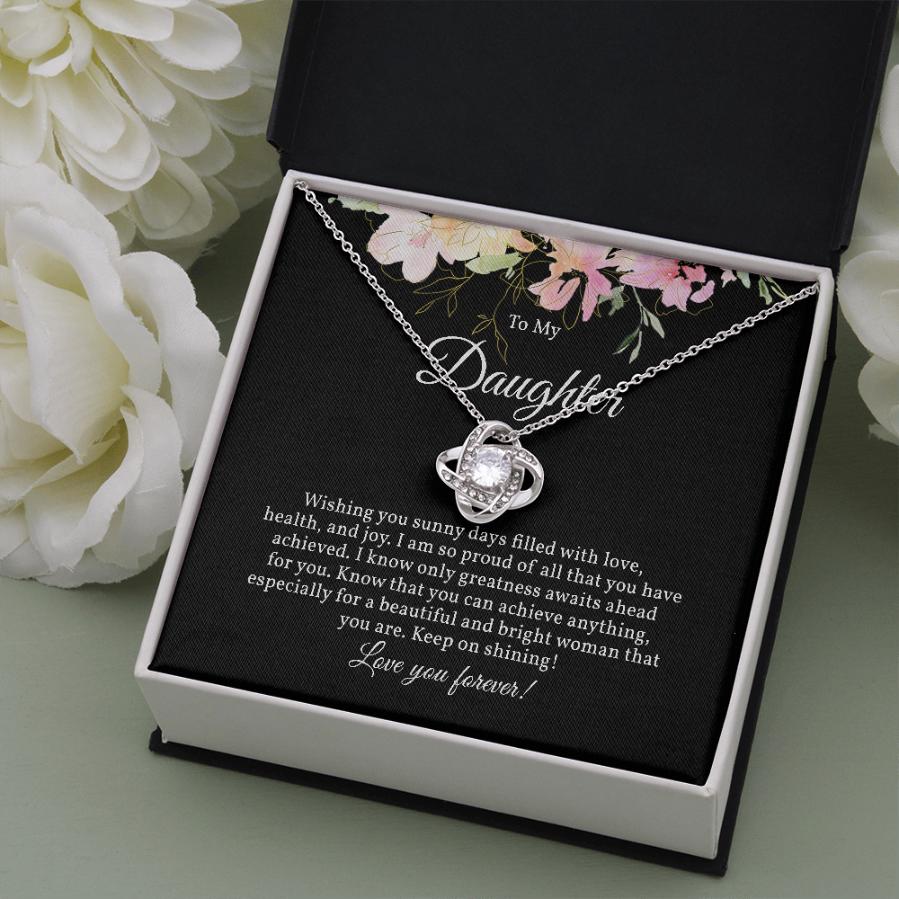 Elegant Love Knot Necklace for Daughter&#39;s Birthday / Holiday Gift