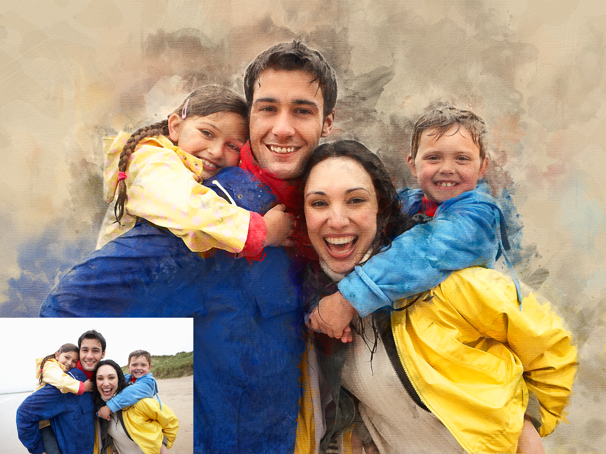 Personalized Watercolor Painting, Custom Watercolor Portrait From Photo