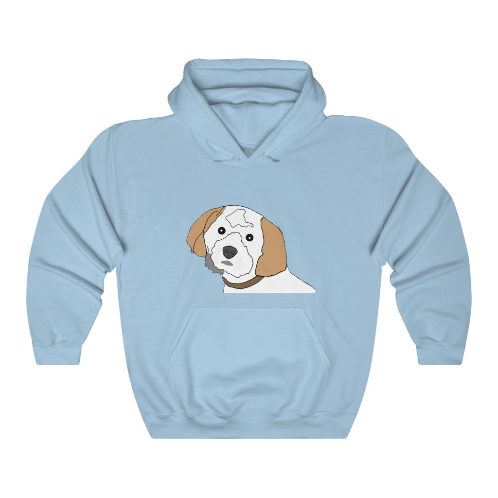 Personalized Hand Drawn Dog on Hooded Sweatshirt