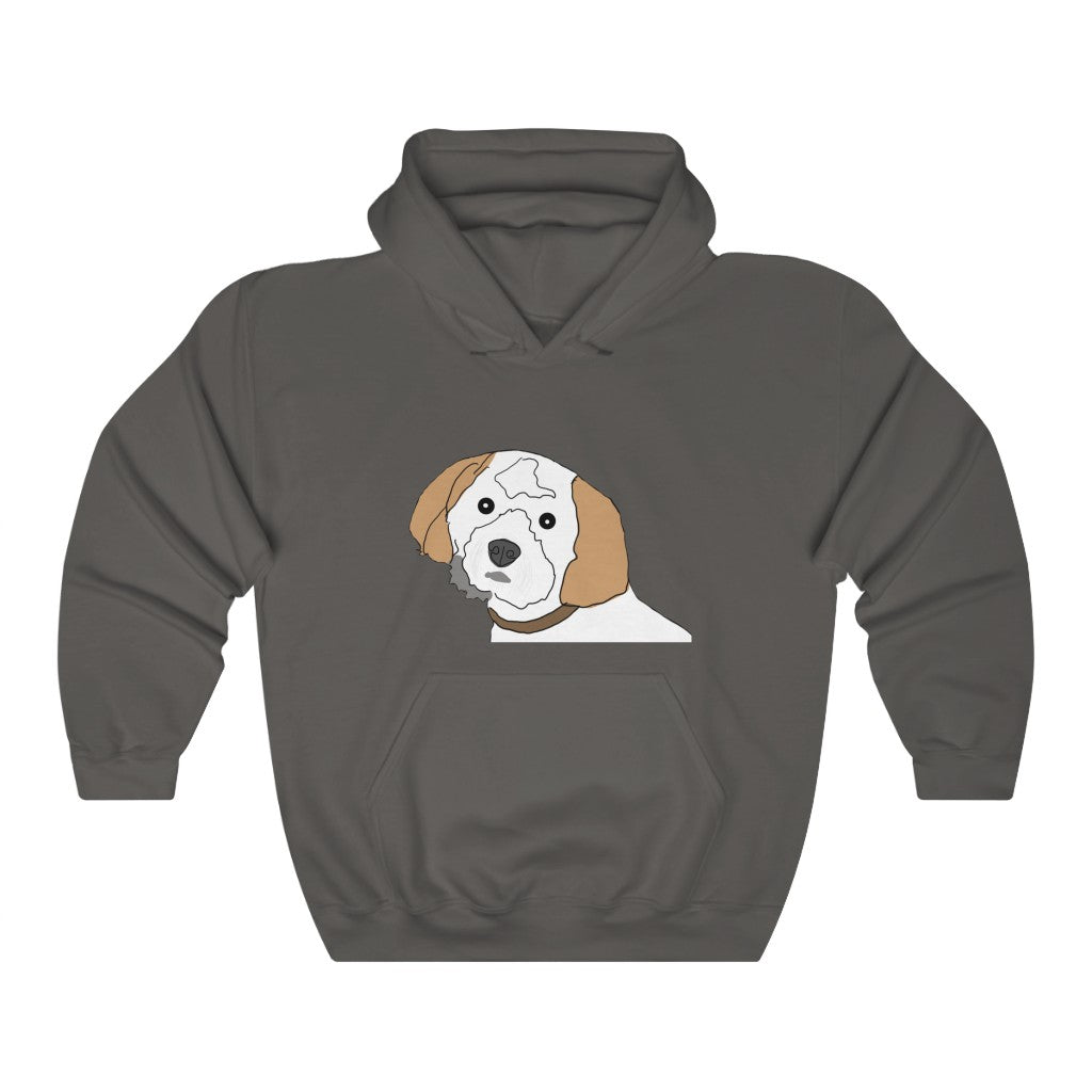 Personalized Hand Drawn Dog on Hooded Sweatshirt