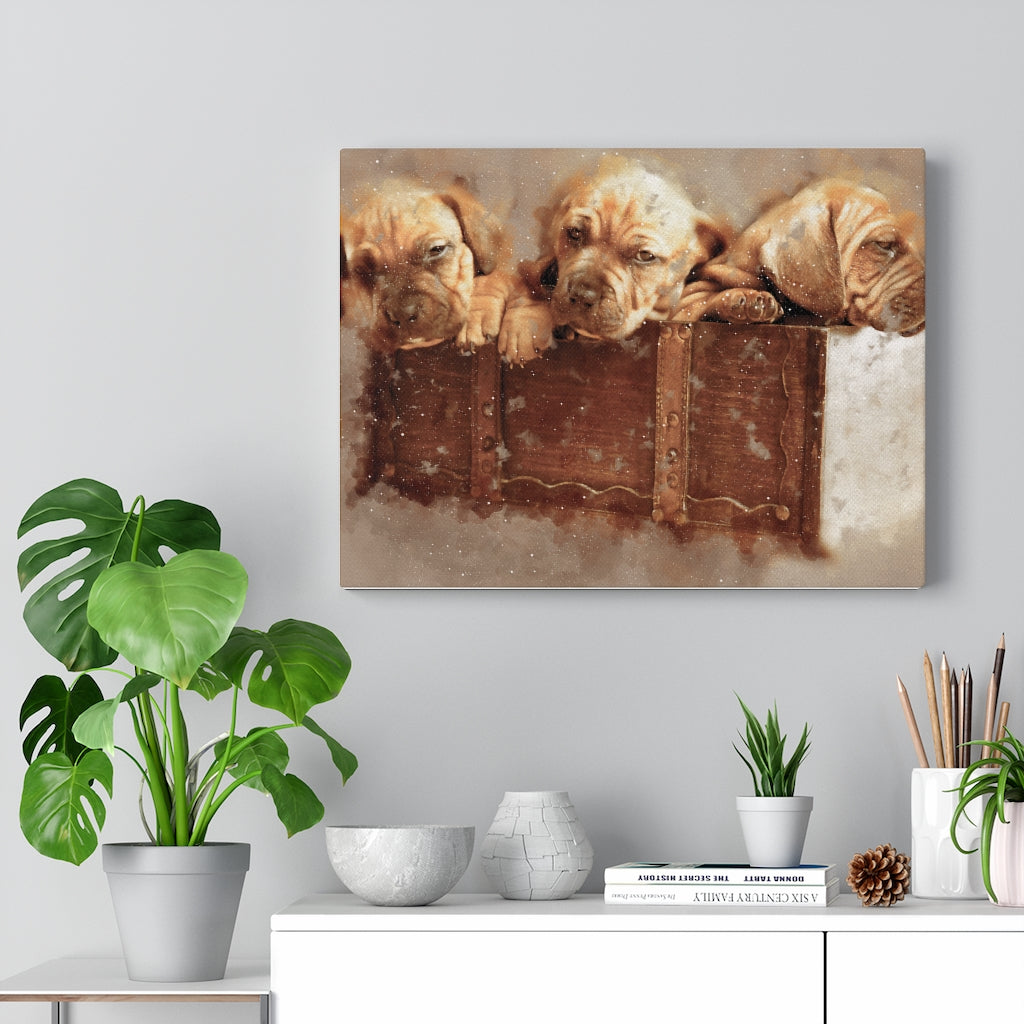 Personalized Pet Digital Watercolor Portrait on Canvas