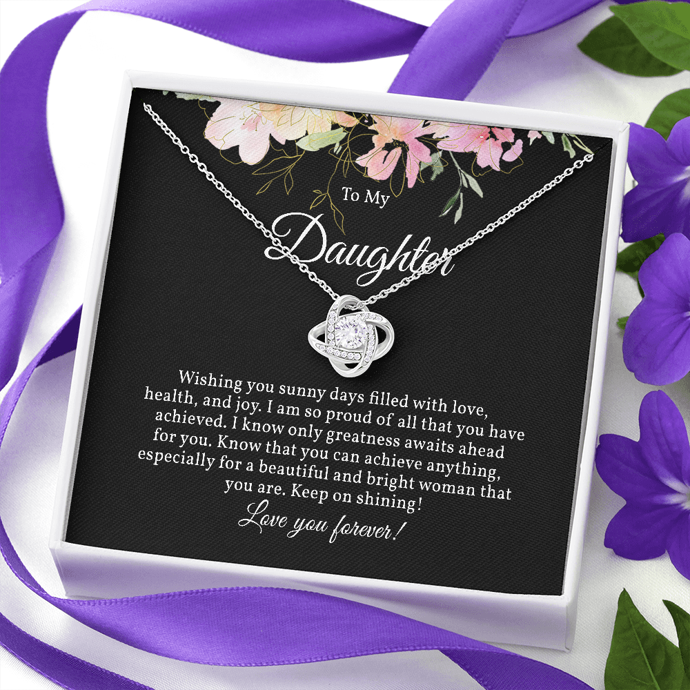 Elegant Love Knot Necklace for Daughter&#39;s Birthday / Holiday Gift