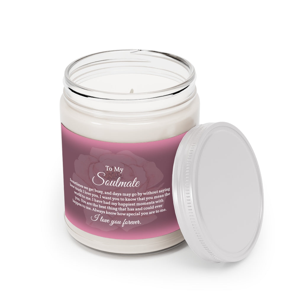 Candle Gift With Message for Soulmate - Candle Jar with Aromatherapy Candle, 9oz