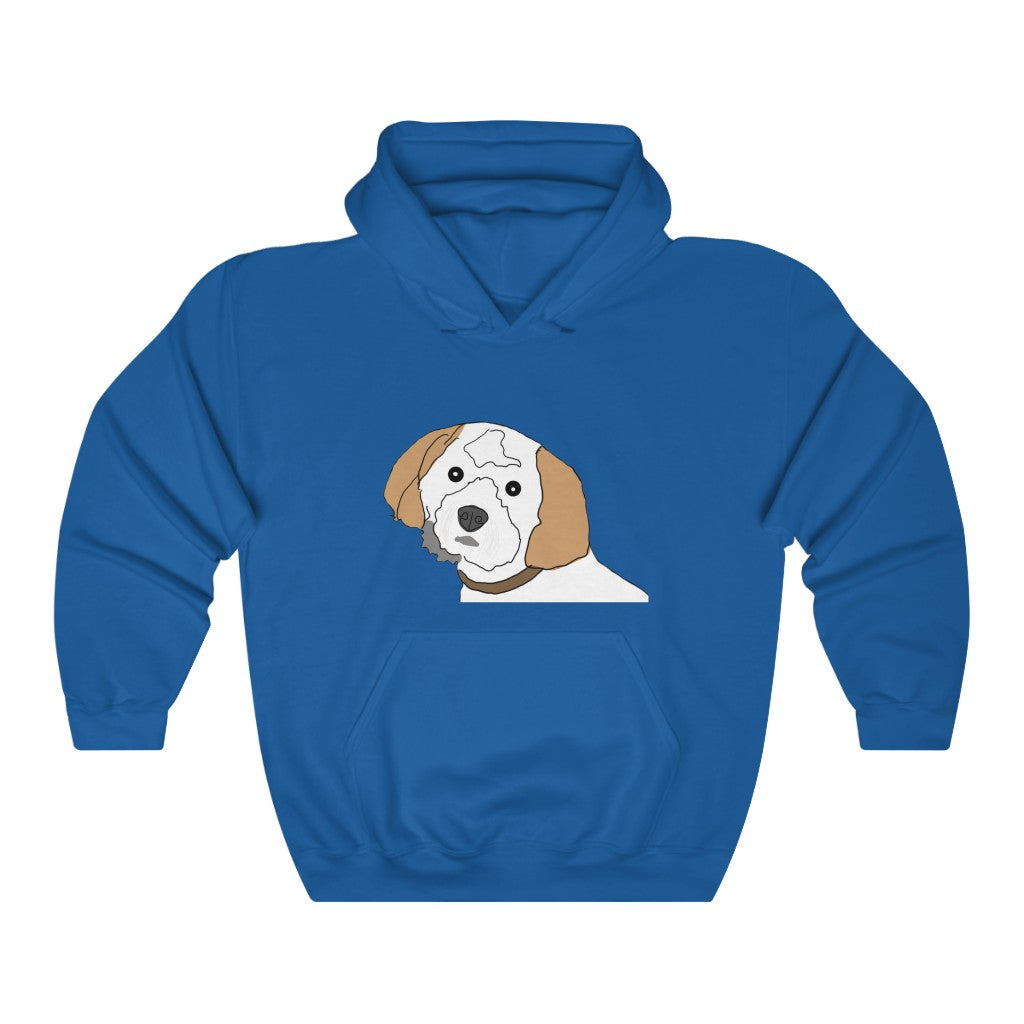 Personalized Hand Drawn Dog on Hooded Sweatshirt