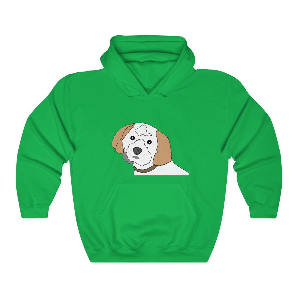 Personalized Hand Drawn Dog on Hooded Sweatshirt