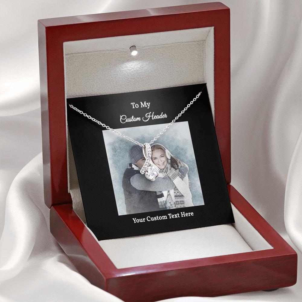 Stunning Ribbon Necklace with a Personalized Portrait