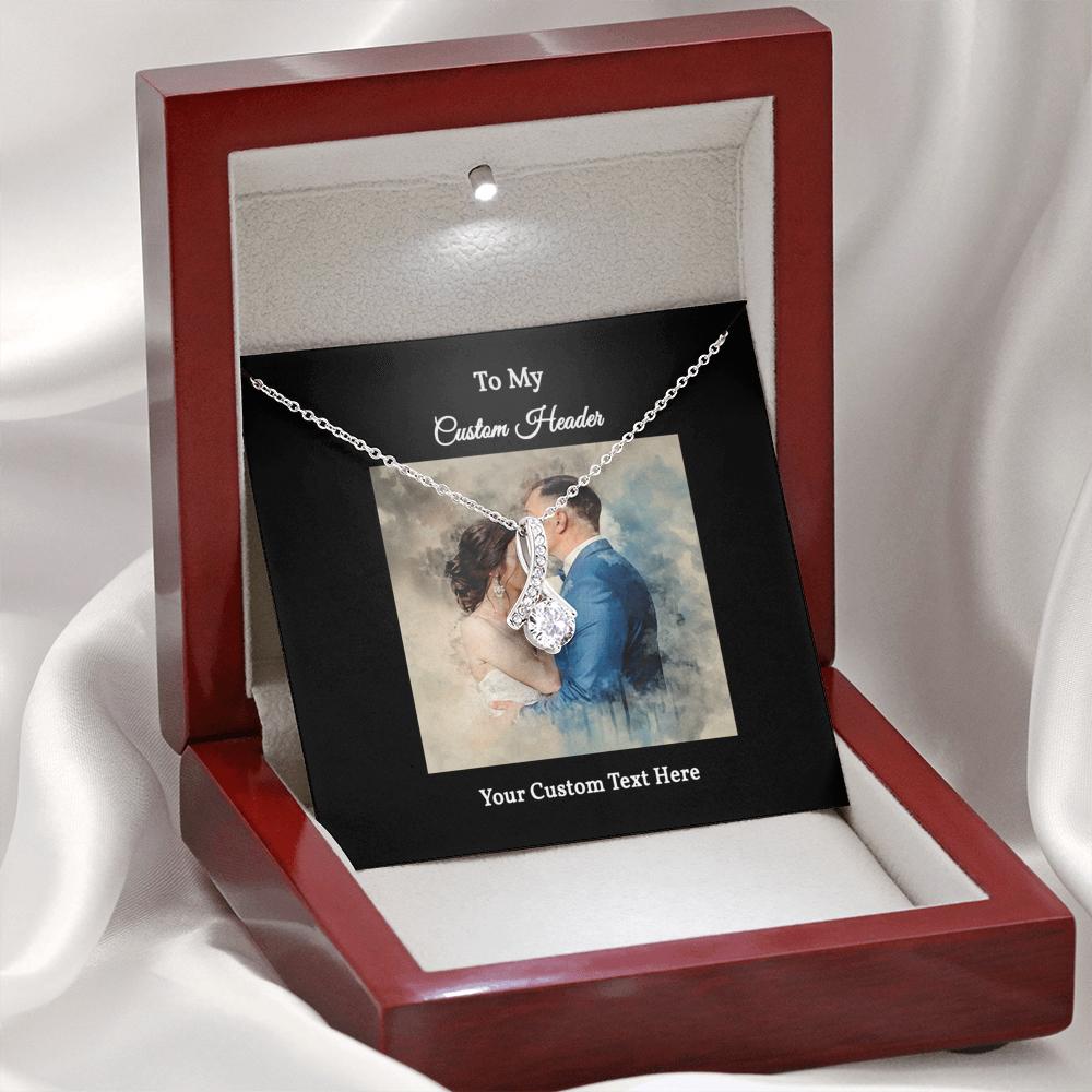Stunning Ribbon Necklace with a Personalized Portrait