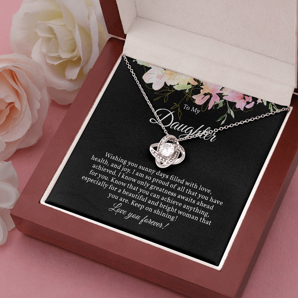 Elegant Love Knot Necklace for Daughter&#39;s Birthday / Holiday Gift