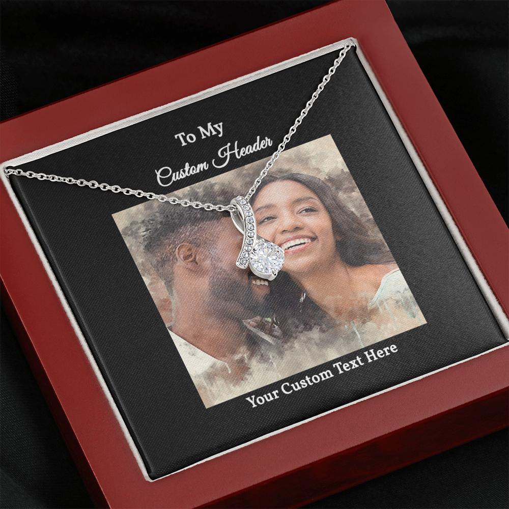 Stunning Ribbon Necklace with a Personalized Portrait