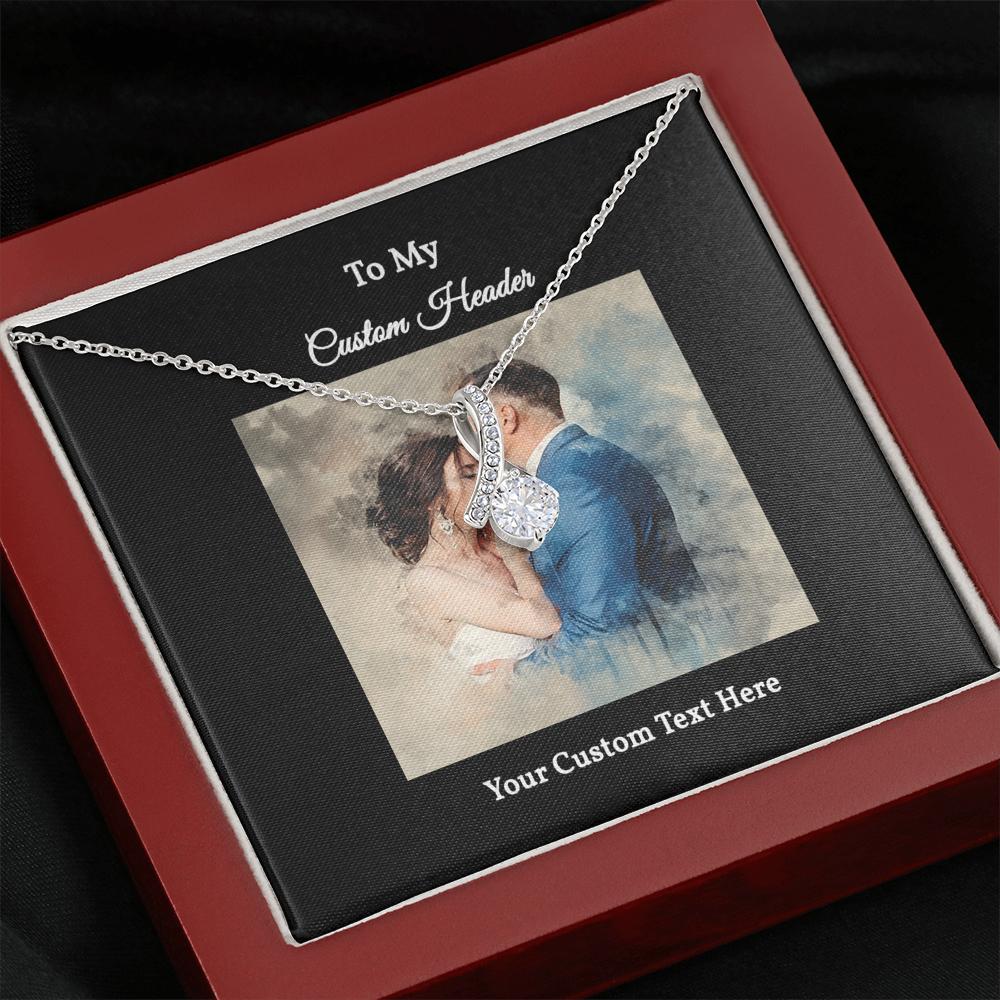 Stunning Ribbon Necklace with a Personalized Portrait