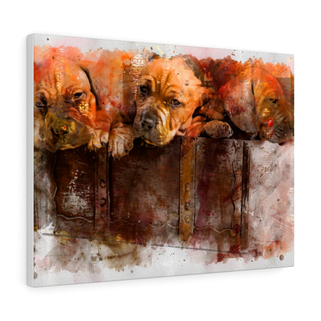 Personalized Pet Digital Watercolor Portrait on Canvas