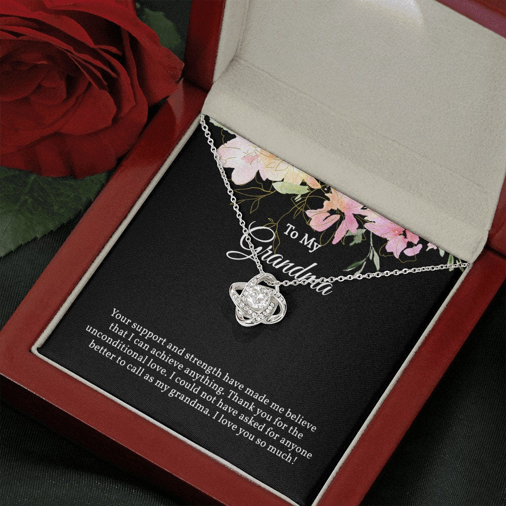 Elegant Love Knot Necklace for Grandma