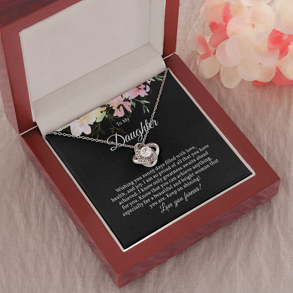 Elegant Love Knot Necklace for Daughter&#39;s Birthday / Holiday Gift