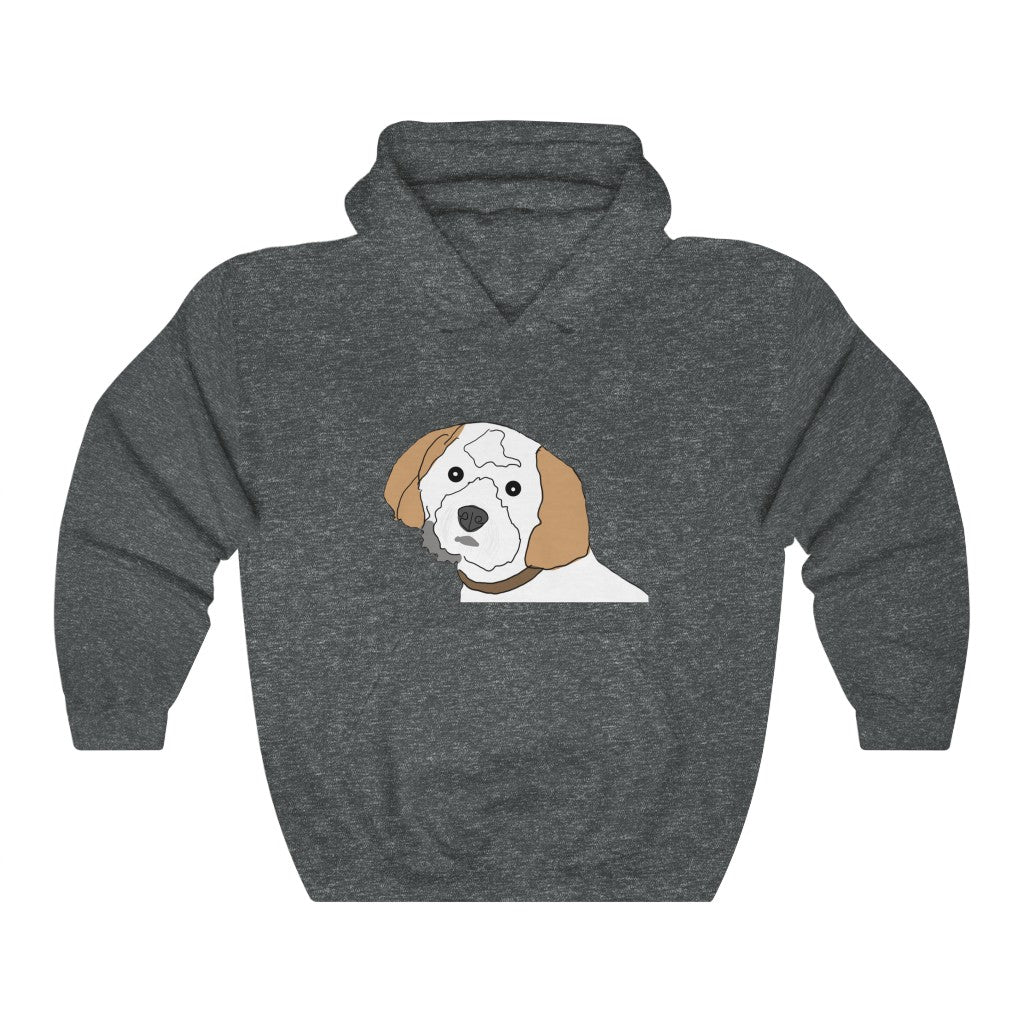 Personalized Hand Drawn Dog on Hooded Sweatshirt