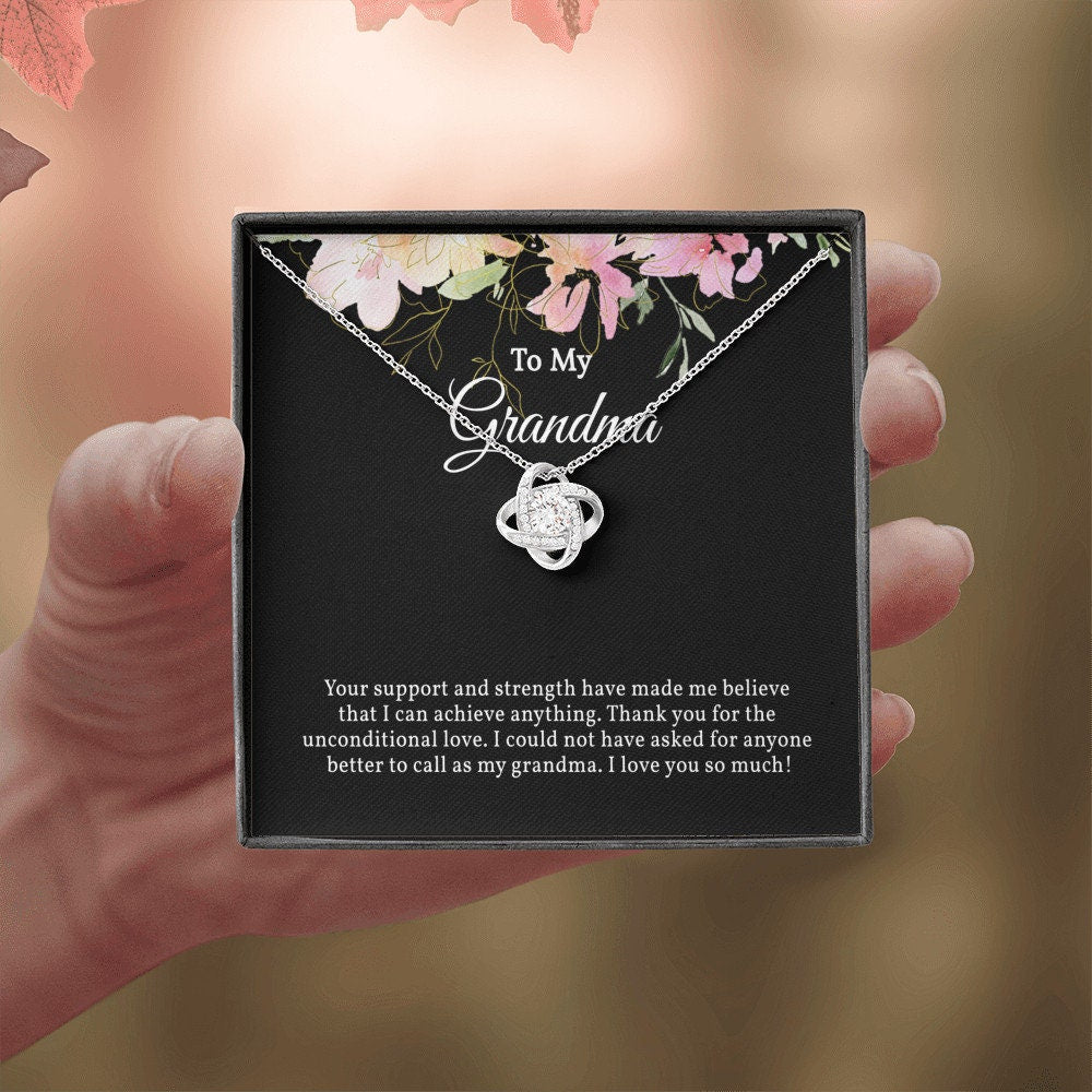 Elegant Love Knot Necklace for Grandma