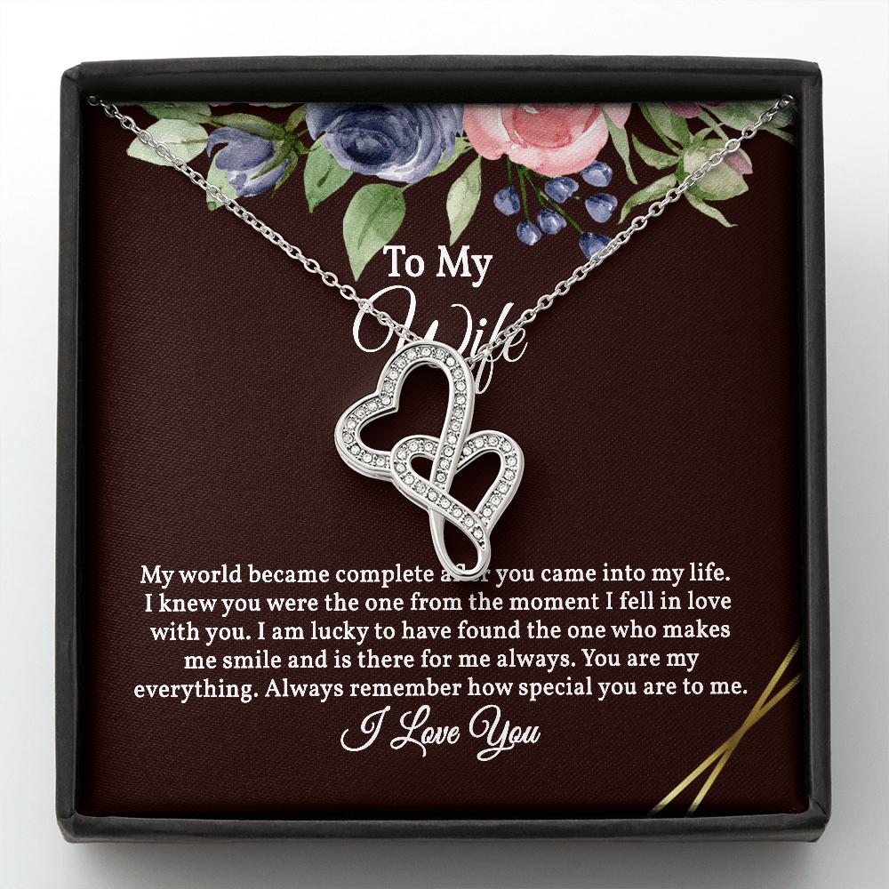 Double Hearts Necklace for Wife