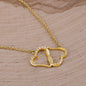 Stunning Gold Hearts Necklace with Custom Message Card