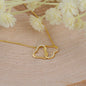 Stunning Gold Hearts Necklace with Custom Message Card