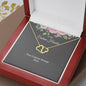 Stunning Gold Hearts Necklace with Custom Message Card