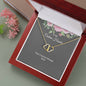 Stunning Gold Hearts Necklace with Custom Message Card