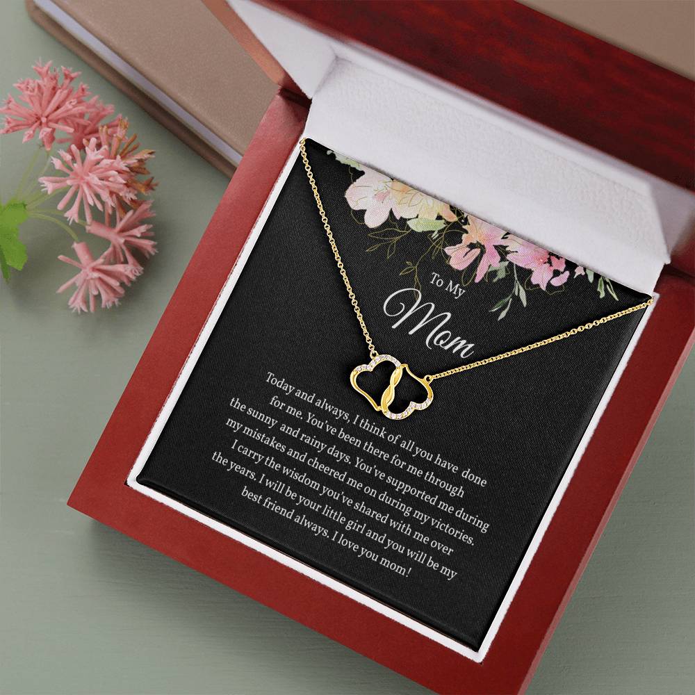 Elegant Gold Hearts and Necklace Gift for Mom