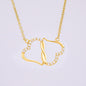 Stunning Gold Hearts Necklace with Custom Message Card