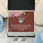 Elegant Love Knot Earring and Necklace Set for Wife