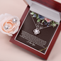Elegant Love Knot Earring and Necklace Set for Wife