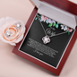 Elegant Love Knot Earring and Necklace Set for Wife