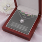Elegant Love Knot Earring and Necklace Set for Wife