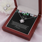 Elegant Love Knot Earring and Necklace Set for Wife