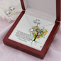 Elegant Love Knot Earring and Necklace Set for Wife