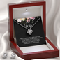 Elegant Love Knot Earring and Necklace Set for Wife