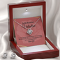 Elegant Love Knot Earring and Necklace Set for Wife
