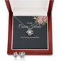 Elegant Necklace and Earring Set with Custom Message