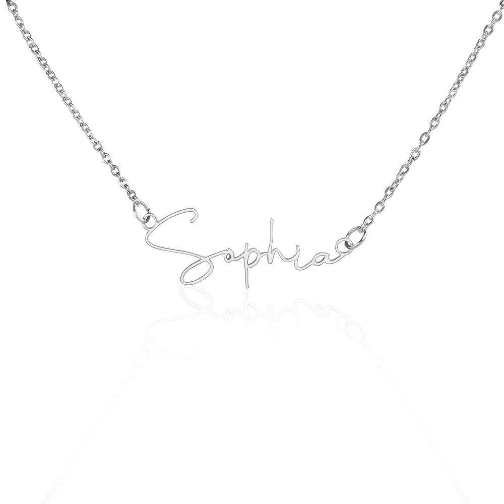 Custom Signature Style Name Necklace for Her