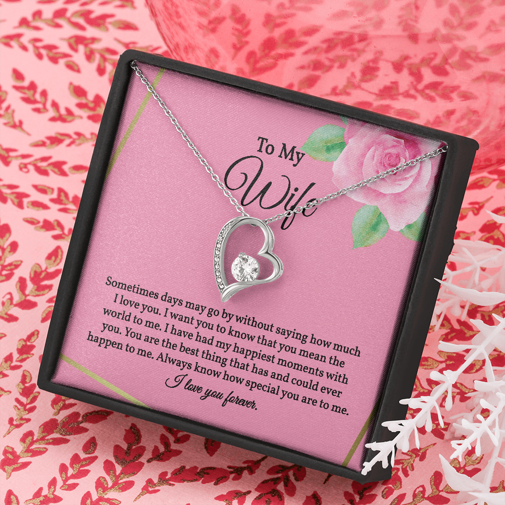 Stunning Forever Love Heart Pendant Necklace for Wife