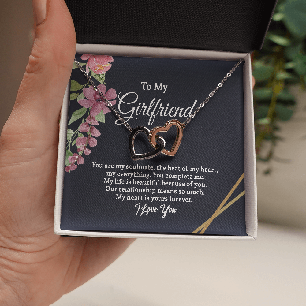 Interlocking Hearts Necklace for Girlfriend
