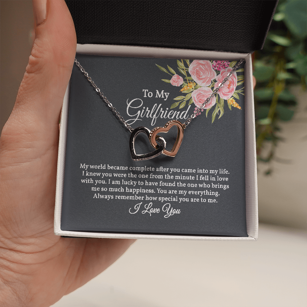 Interlocked Hearts Necklace for Girlfriend
