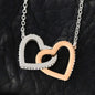 Stunning Two Hearts Necklace Gift for Bonus Mom