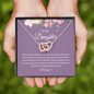 Interlocking Hearts Pendant Necklace for Daughter
