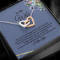 Interlocking Hearts Pendant Necklace for Wife