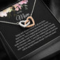 Two Hearts Necklace Gift for Mother of the Bride, Gift for Mom