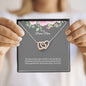 Stunning Two Hearts Necklace Gift for Bonus Mom