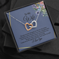 Interlocking Hearts Pendant Necklace for Wife
